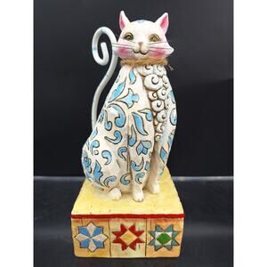Jim Shore Heartwood Creek "Evangeline" Cat Figurine Enesco 2005 Displayed Only